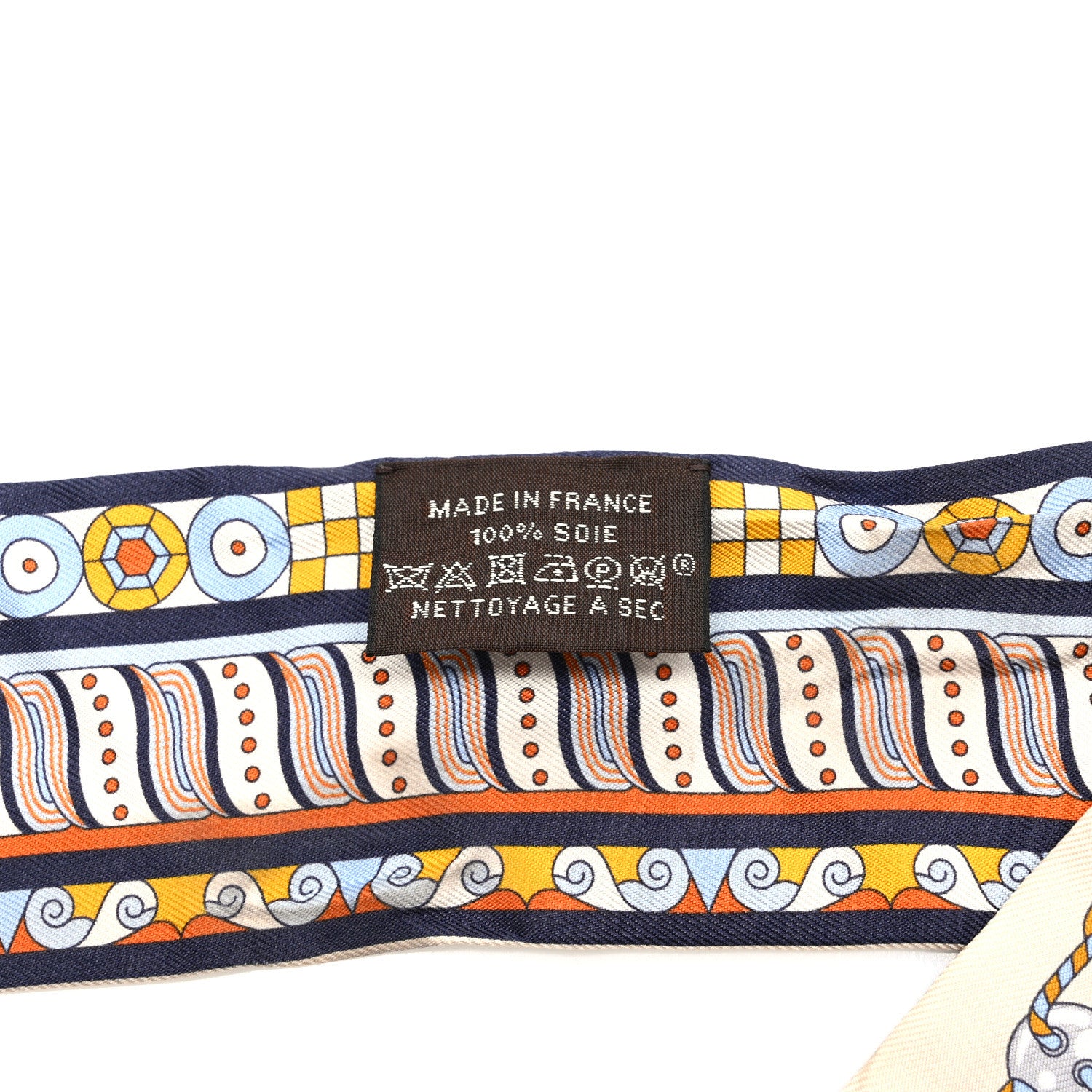 Hermes Silk Harnais En Rosace Twilly Creme Ciel Ocre 4 of 4