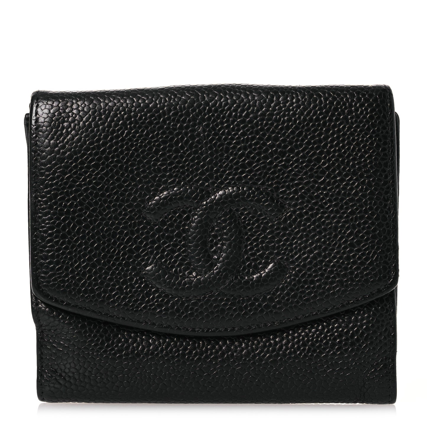 Caviar Timeless CC Compact French Wallet Black
