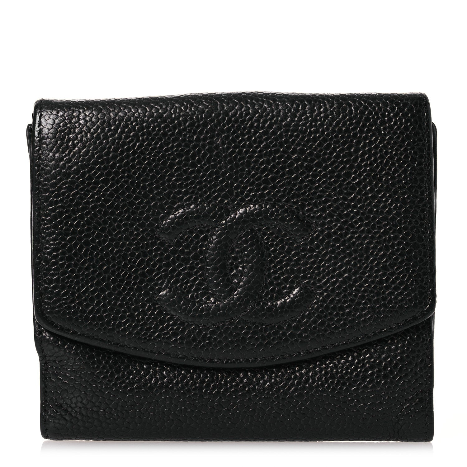 Chanel Caviar Timeless CC Compact French Wallet Black 1 of 16
