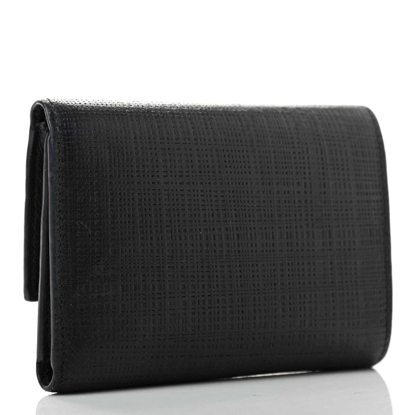 Calfskin Small Vertical Wallet Black