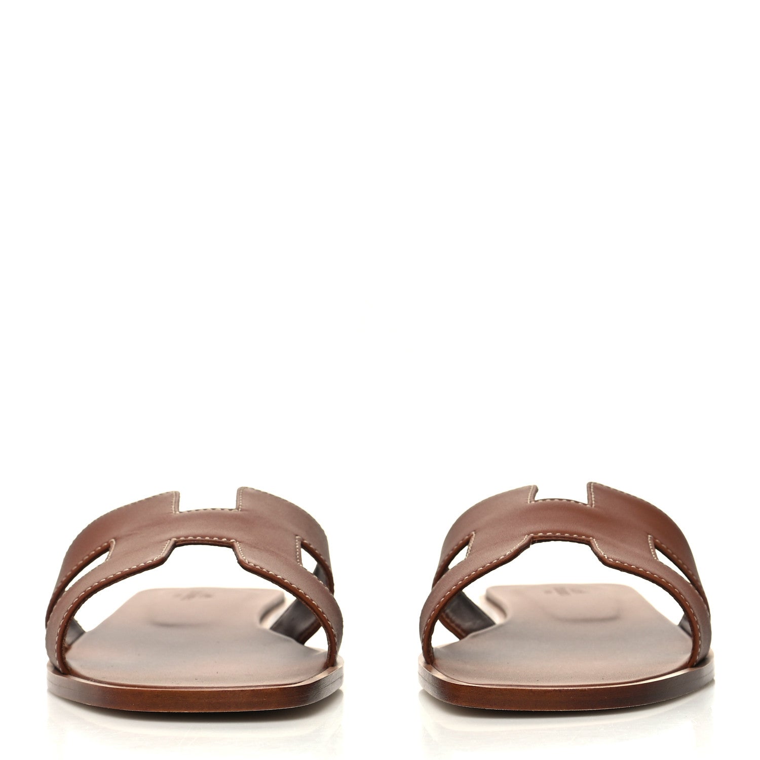 Hermes Box Calfskin Oran Sandals 41 Gold 2 of 8