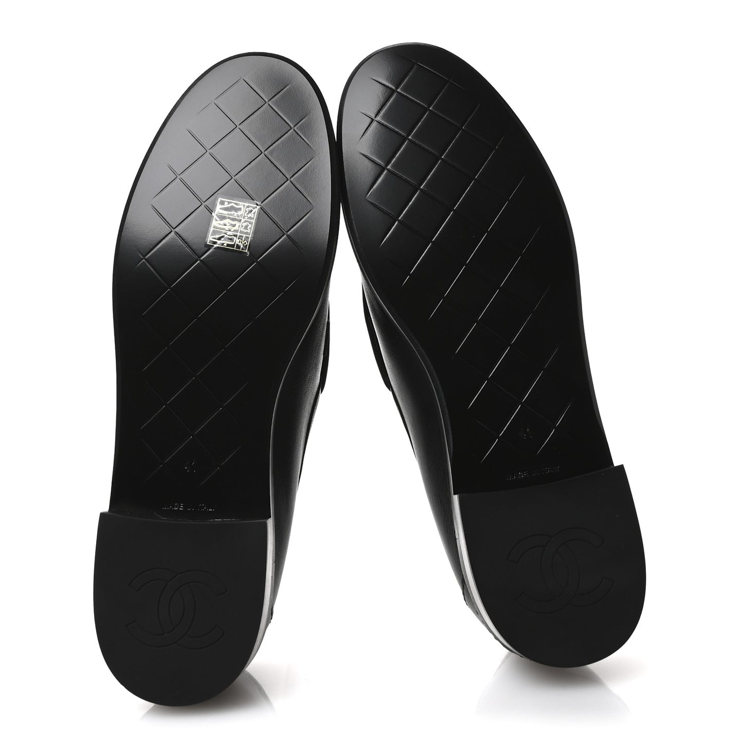 Lambskin Quilted CC Turnlock Loafers 41 Black