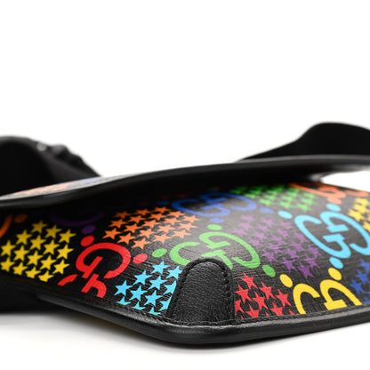 Gucci GG Supreme Monogram Psychedelic Slim Belt Bag Black 9 of 10