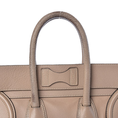 Celine Drummed Calfskin Mini Luggage Dune 12 of 16