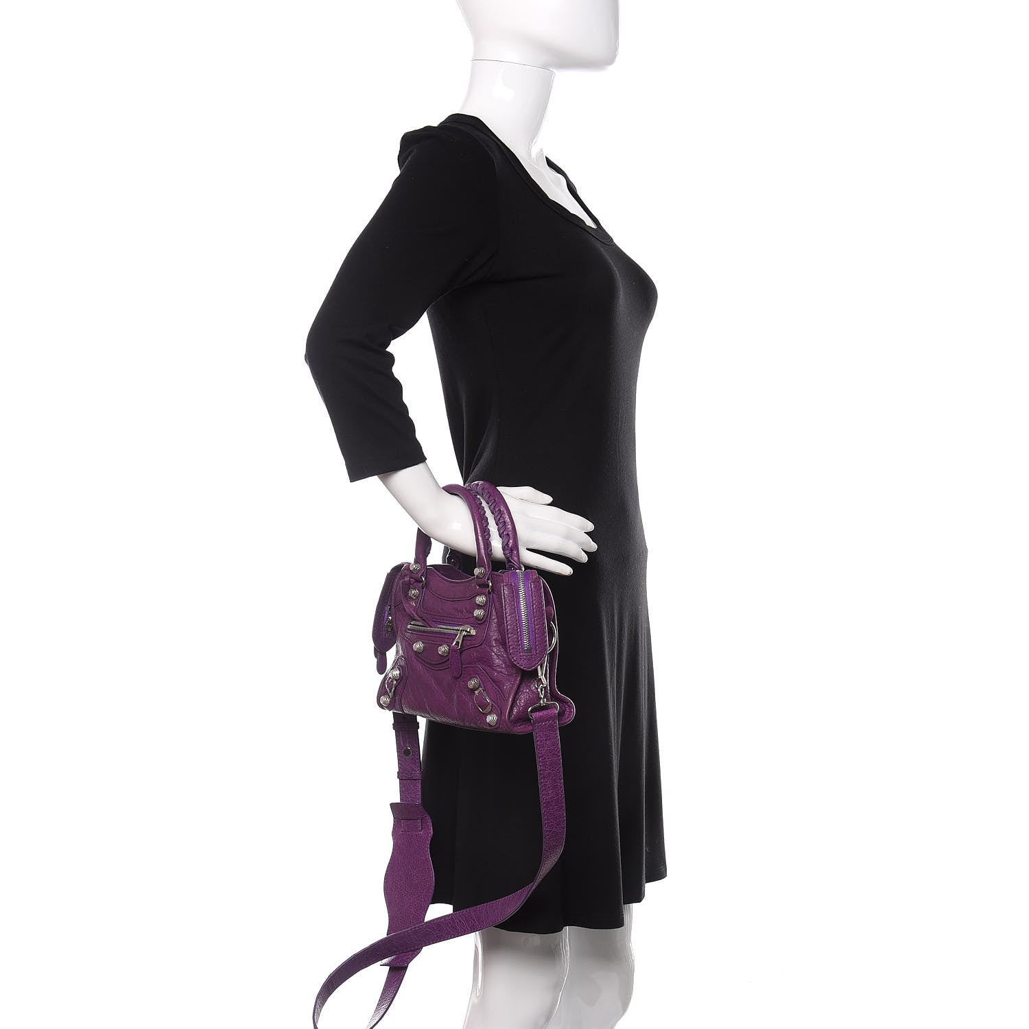 Balenciaga Agneau Giant 12 Silver Hardware Mini City Ultraviolet 2 of 10