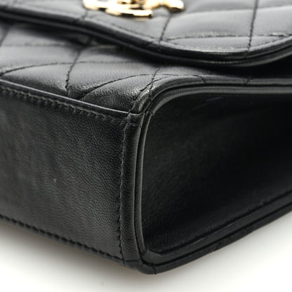 Chanel Lambskin Quilted Mini Trendy CC Chain Wallet Black 9 of 9