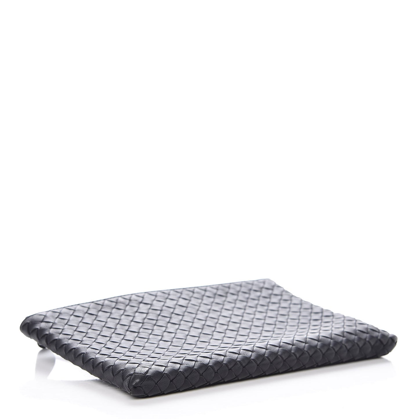 Nappa Intrecciato Flat Zip Pouch Denim