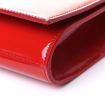 Saint Laurent Patent Monogram Large Belle De Jour Clutch Red 8 of 8
