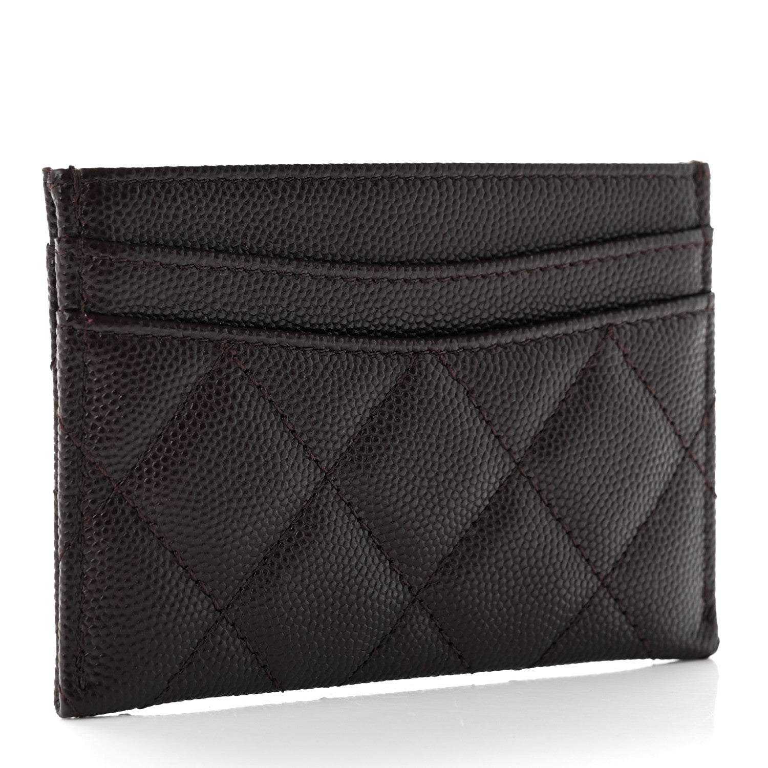 Chanel Caviar Quilted Card Holder Dark Brown 3 of 9