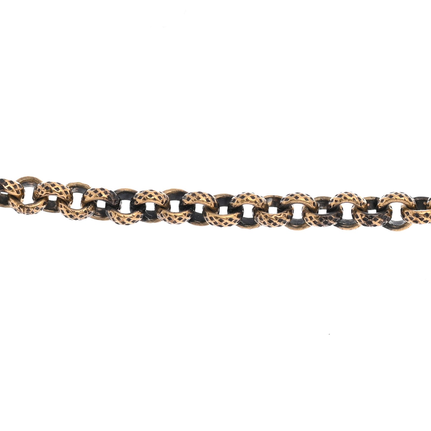 Crystal Embellished Double G Necklace Aged Gold
