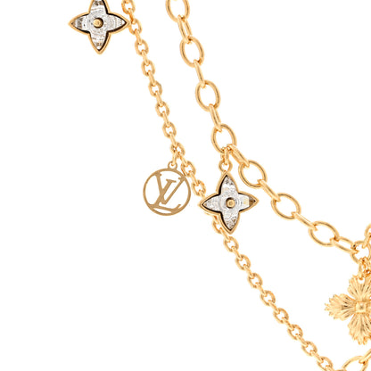 Louis Vuitton Metal Blooming Strass Necklace Gold 4 of 7