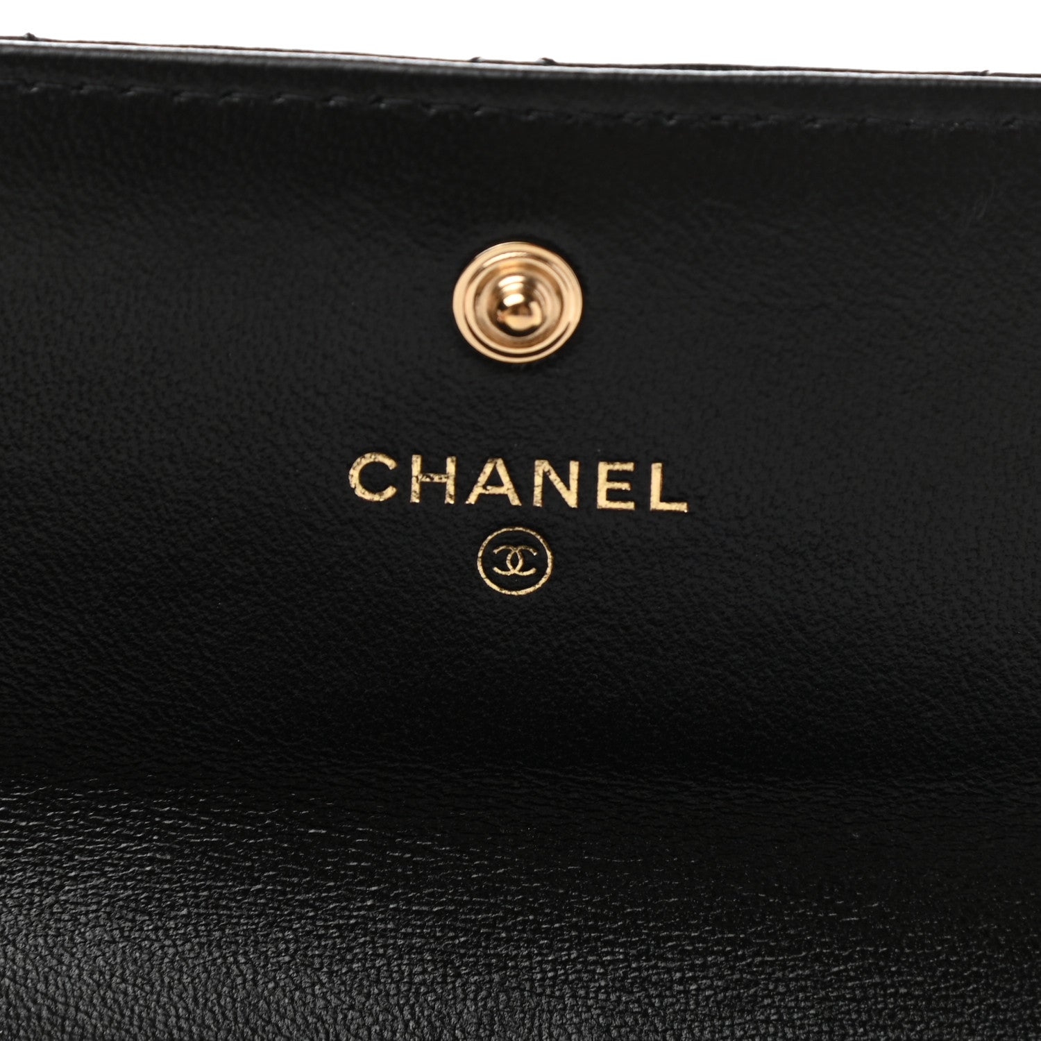 Chanel Lambskin Quilted Long Flap Wallet Black 6 of 9