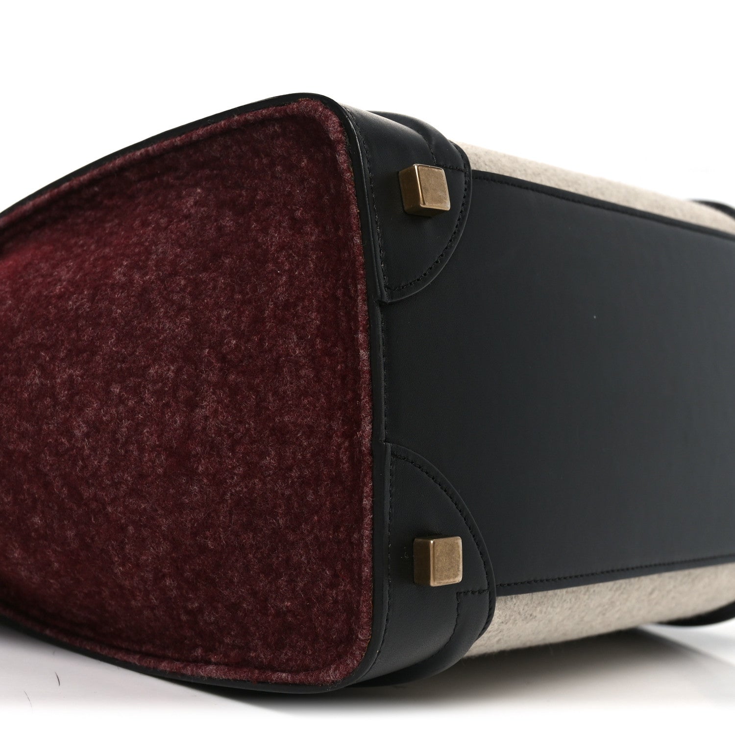 Celine Felt Smooth Calfskin Micro Tri-Color Luggage Brown Black 8 of 9