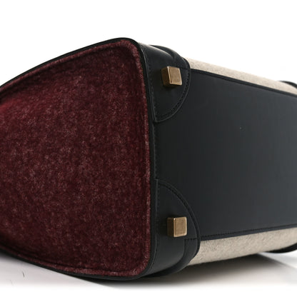 Celine Felt Smooth Calfskin Micro Tri-Color Luggage Brown Black 8 of 9