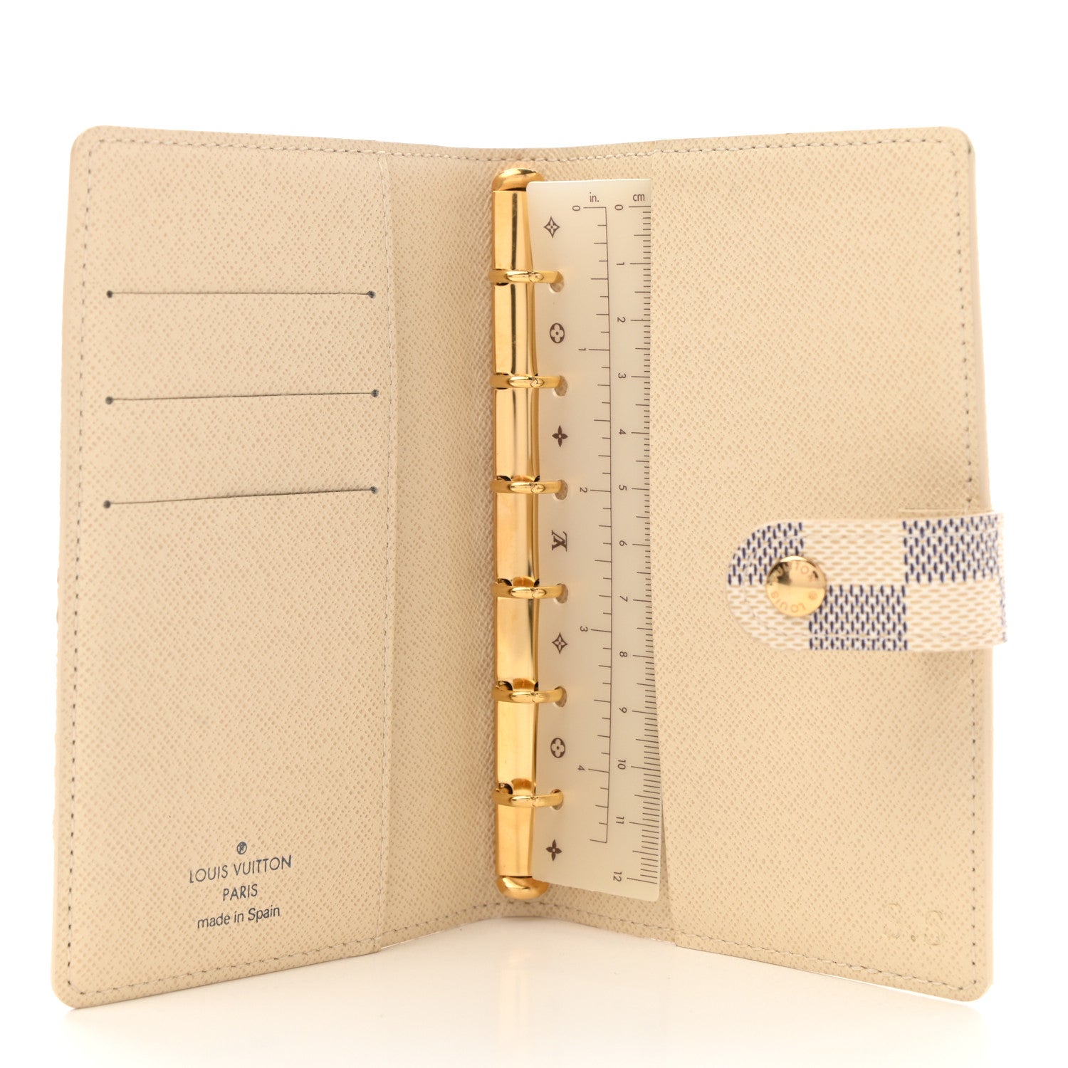 Louis Vuitton Damier Azur Small Ring Agenda Cover 5 of 8