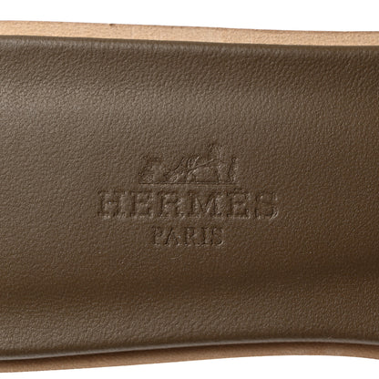 Hermes Epsom Oran Sandals 36.5 Etoupe 6 of 9