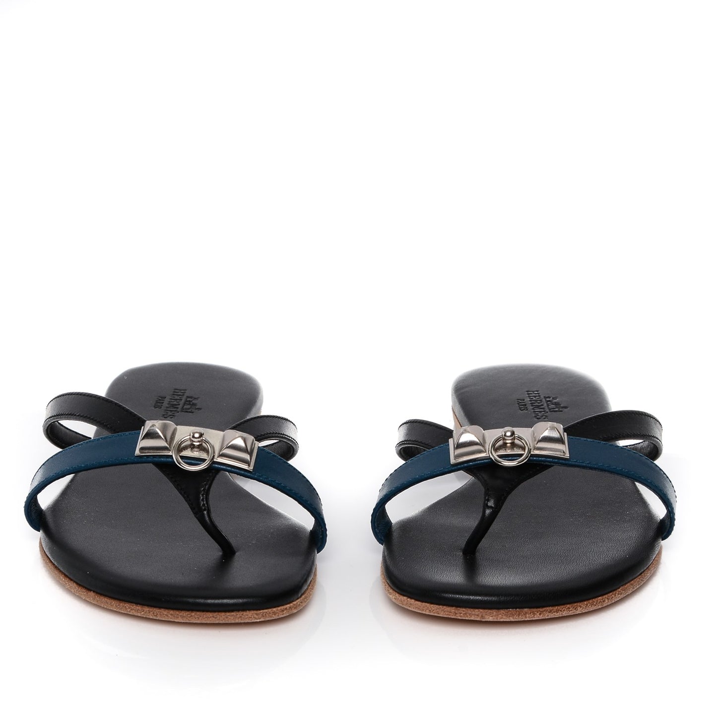 Nappa Calfskin Corfou Sandals 35 Black Lazulite