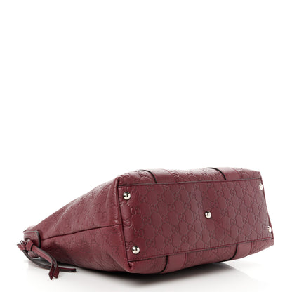 Gucci Guccissima Tender Bamboo Bar Tote Burgundy 4 of 10