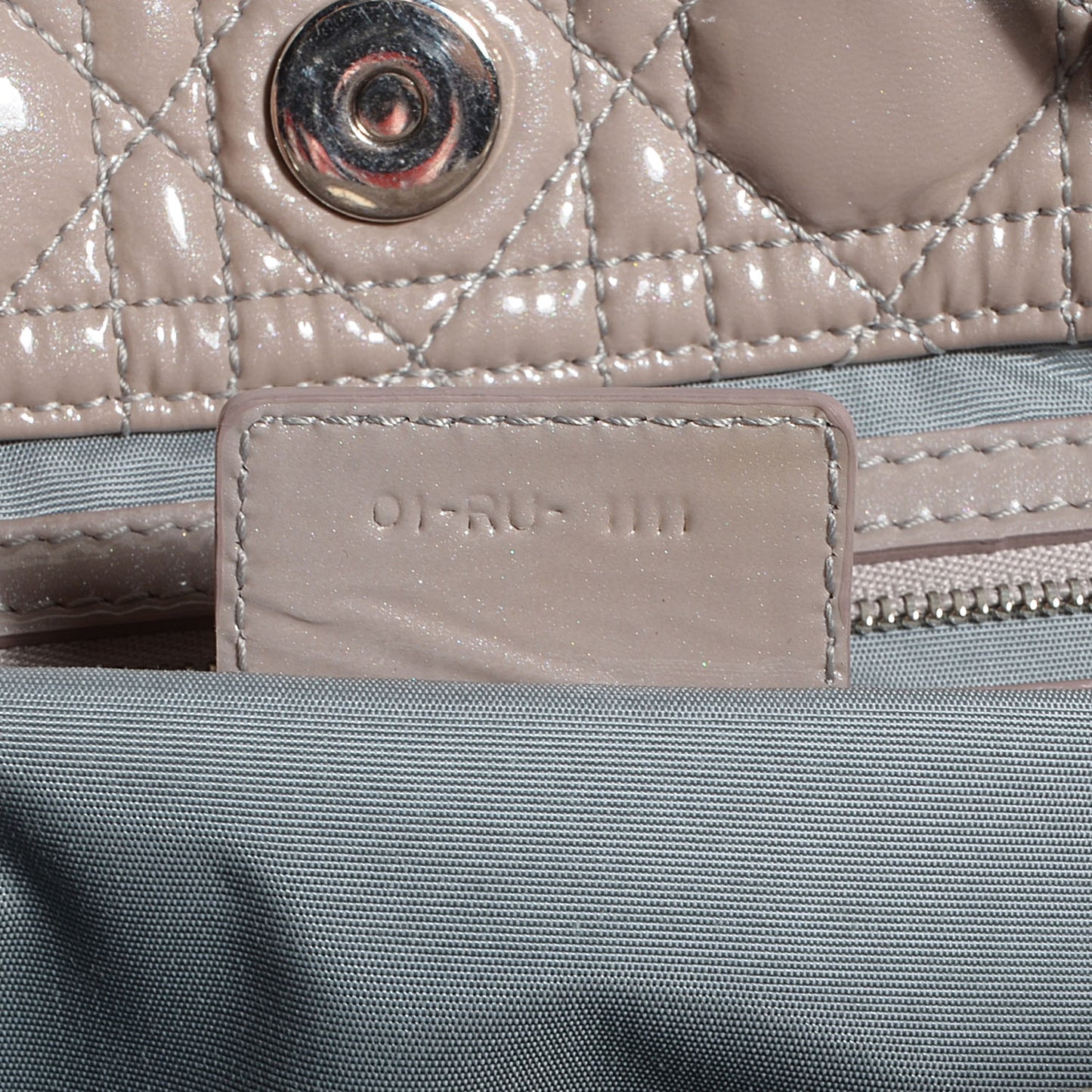 Patent Cannage Dior Soft Shopping Tote Grey
