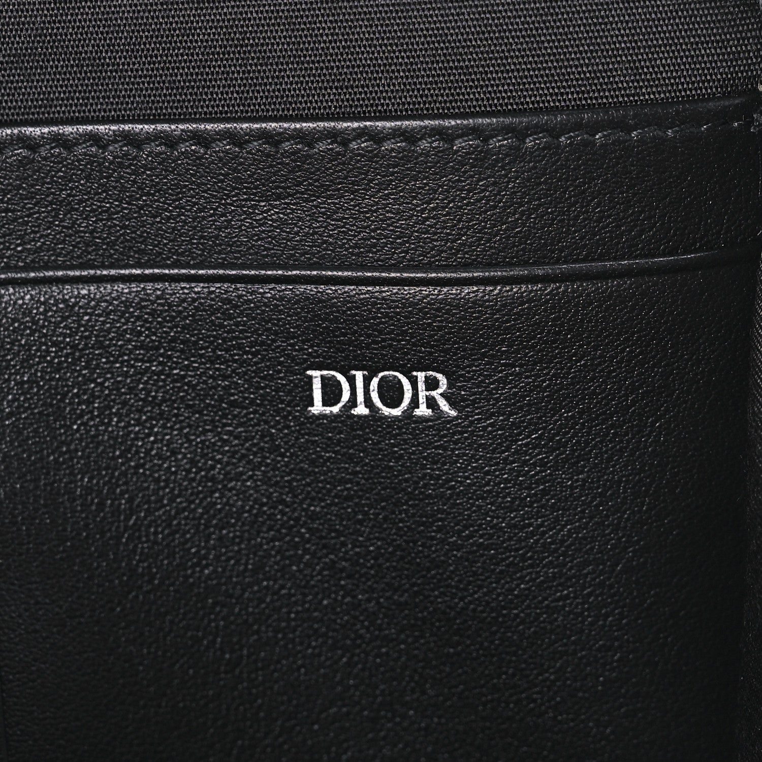 Christian Dior Grained Calfskin Pouch Navy Blue 6 of 9