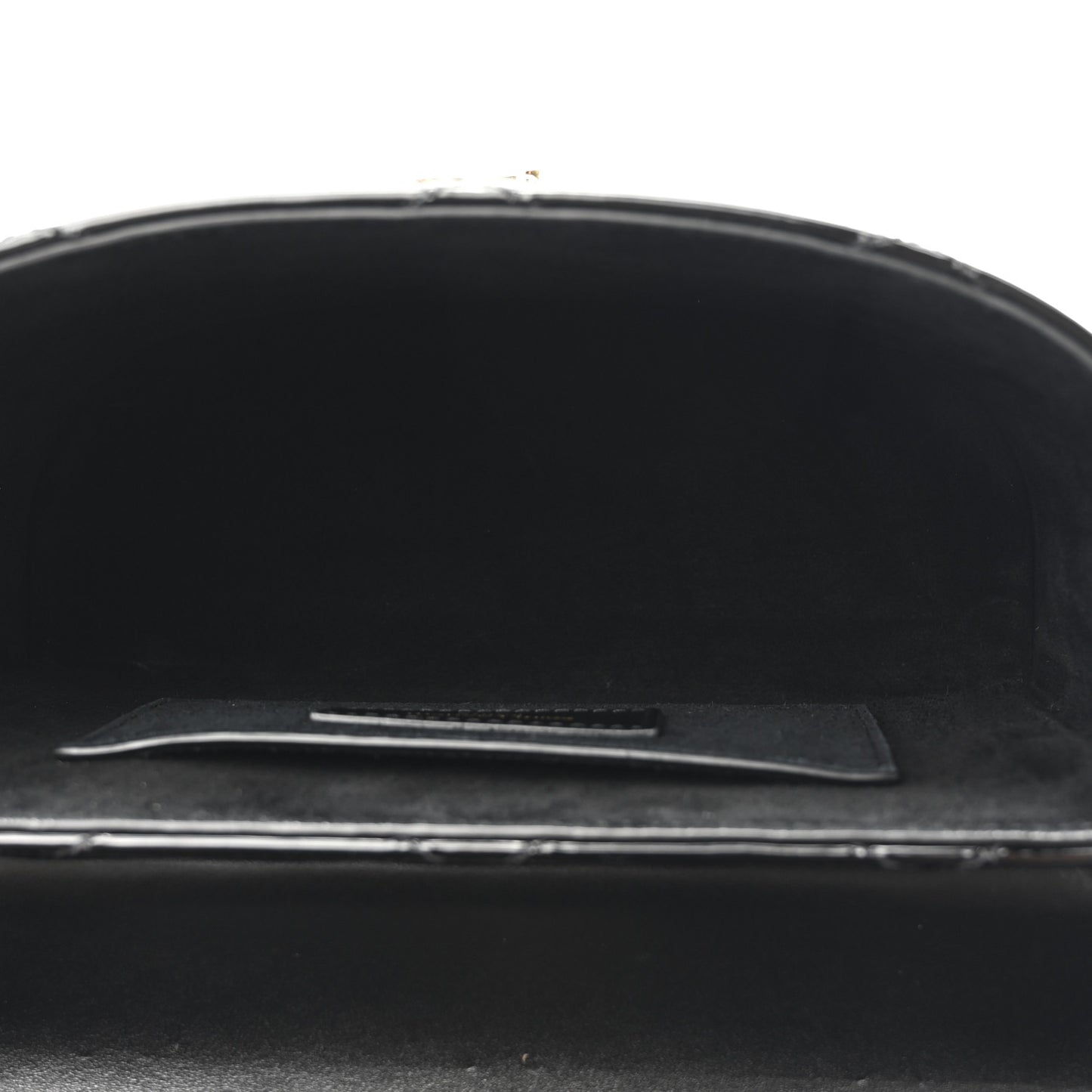 Patent Matelasse Monogram June Box Bag Black