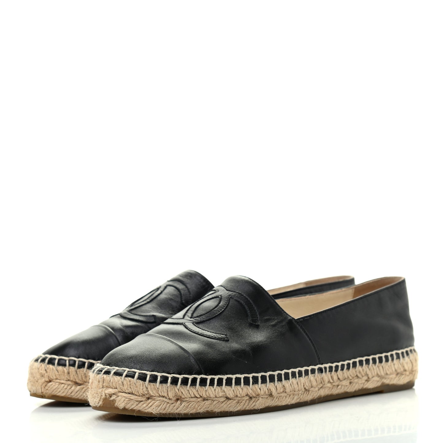 Lambskin CC Espadrilles 39 Black