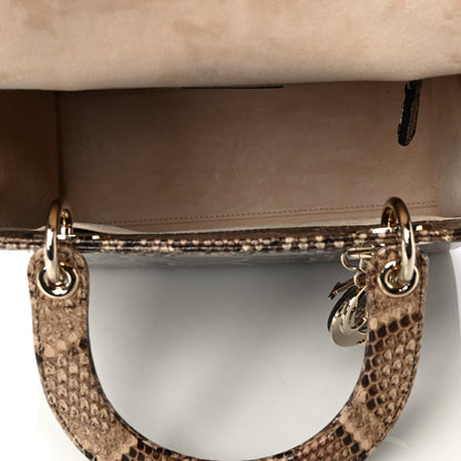 Christian Dior Snakeskin Medium Lady Dior Brown 4 of 9