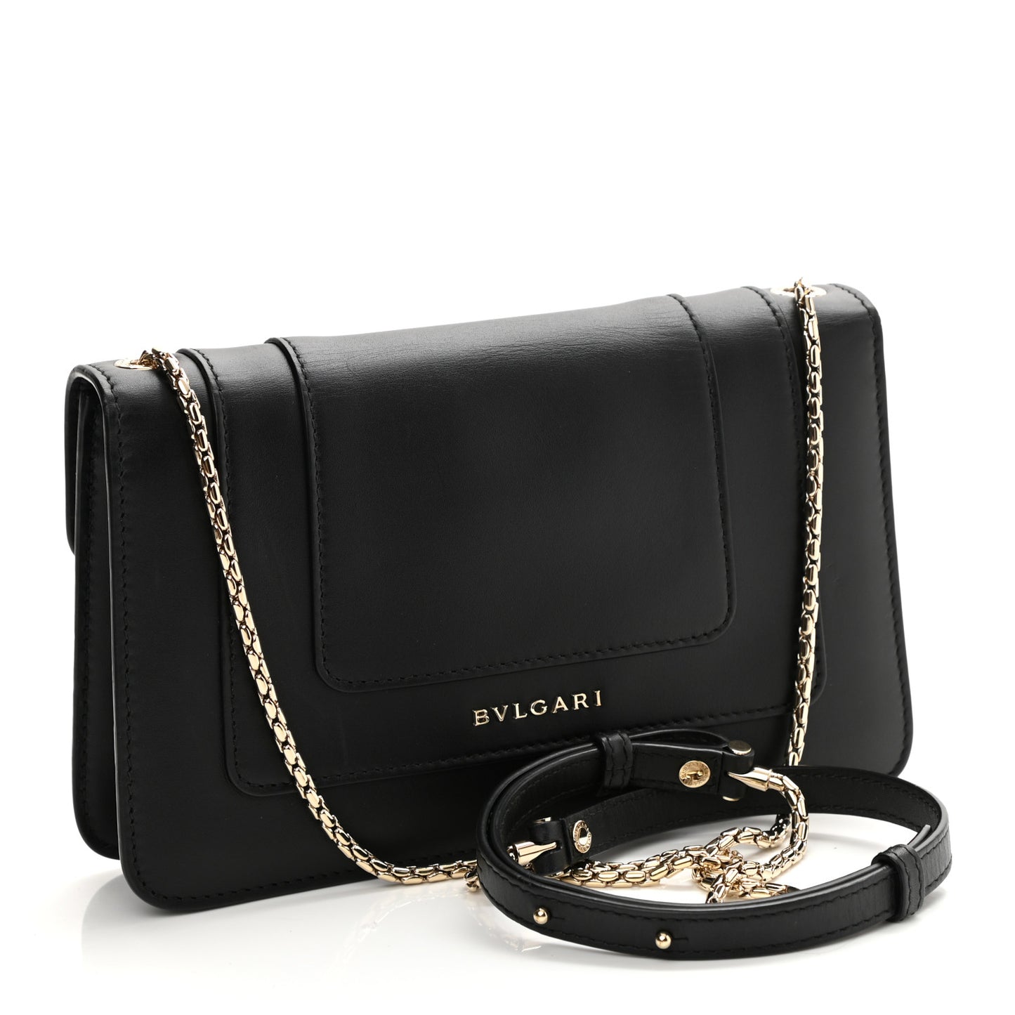 Calfskin Serpenti Forever Crossbody Black