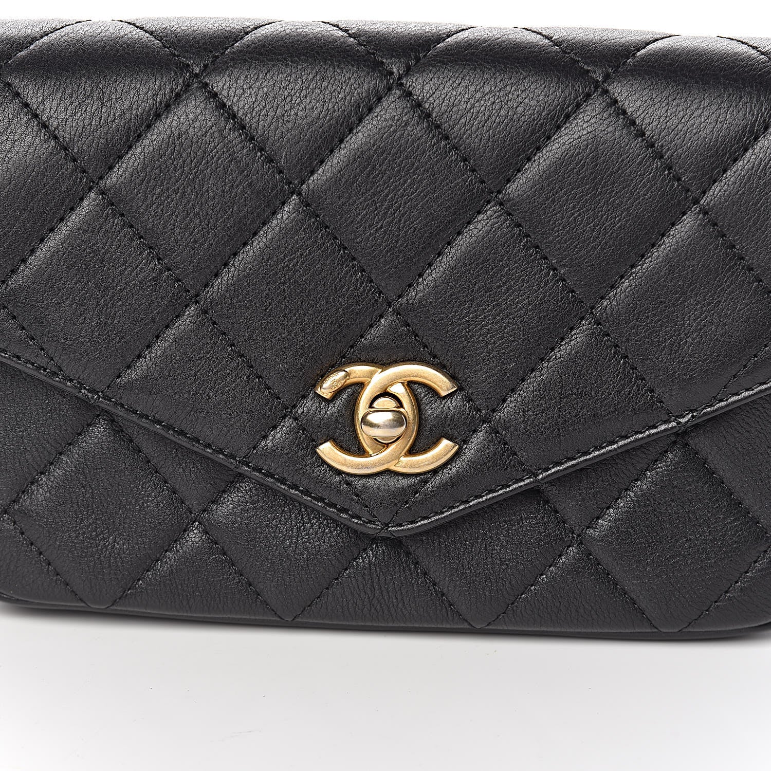 Chanel Calfskin Quilted Flap Waist Bag Black 10 of 11
