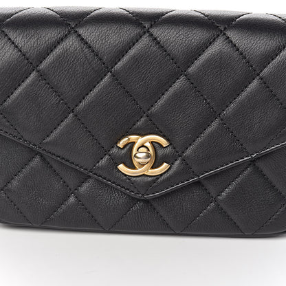 Chanel Calfskin Quilted Flap Waist Bag Black 10 of 11