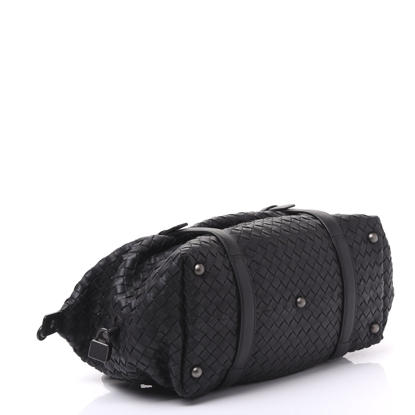 Nappa Intrecciato Montaigne Rings Satchel Black