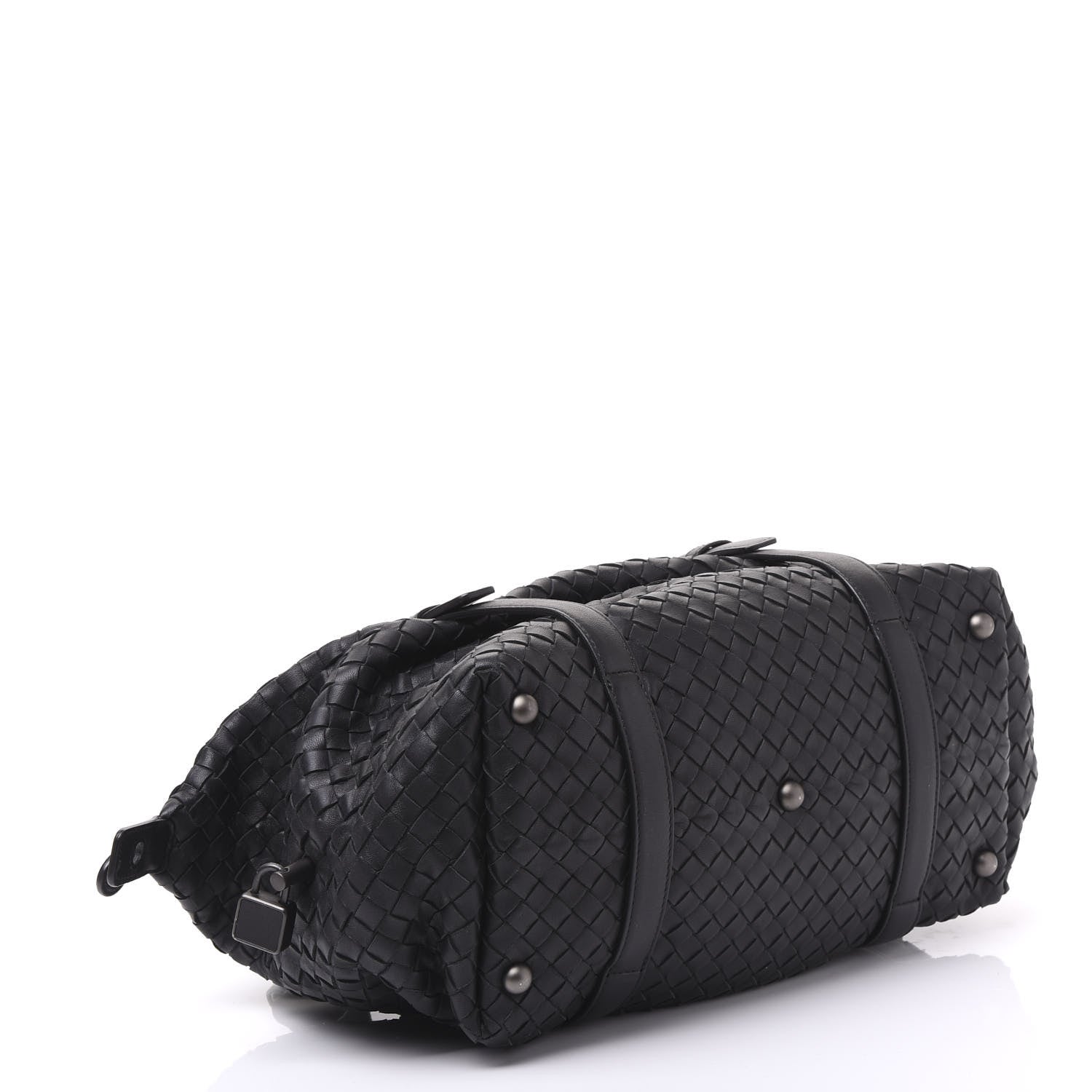 Bottega Veneta Nappa Intrecciato Montaigne Rings Satchel Black 3 of 12