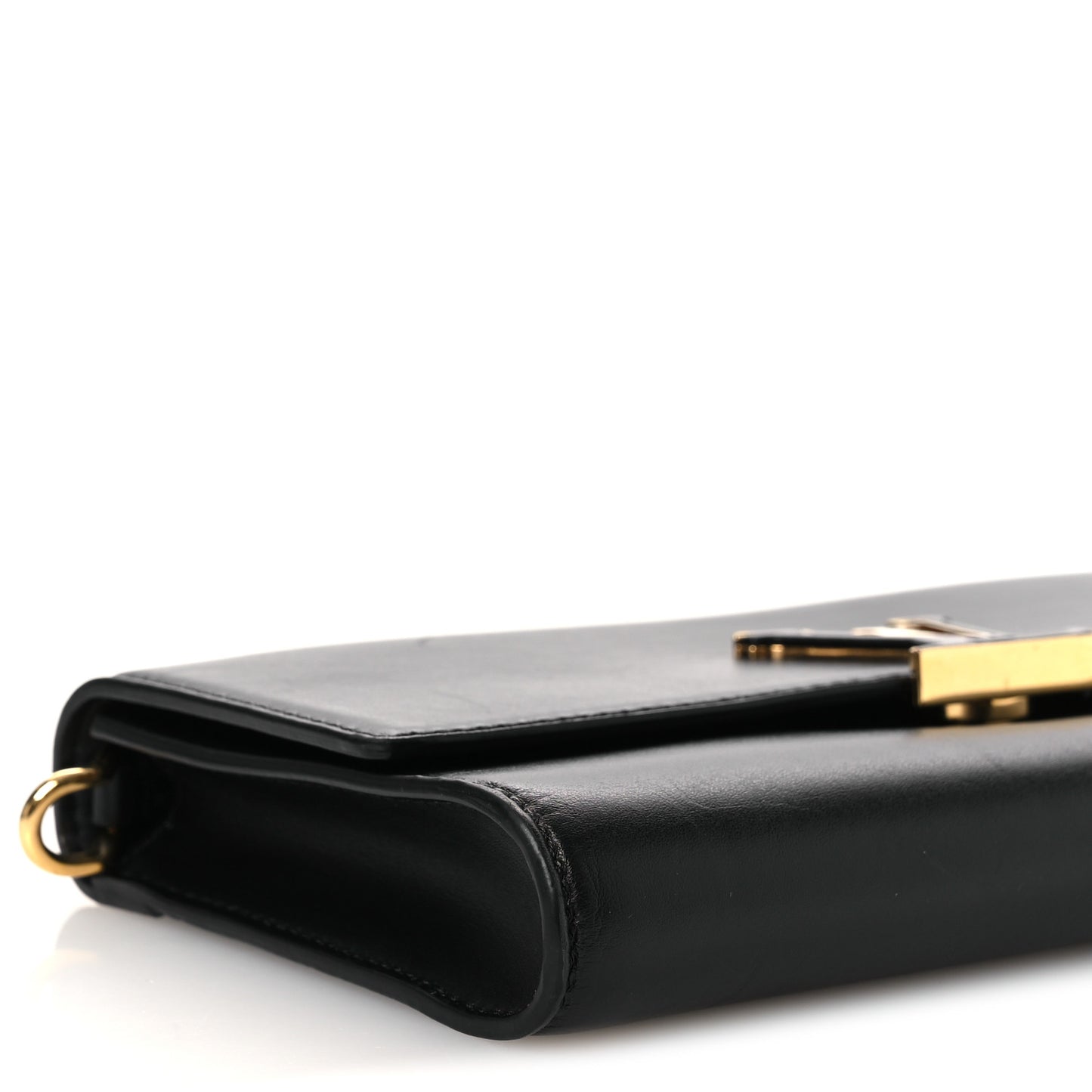 Calfskin LV Wallet On Chain Capucines Black
