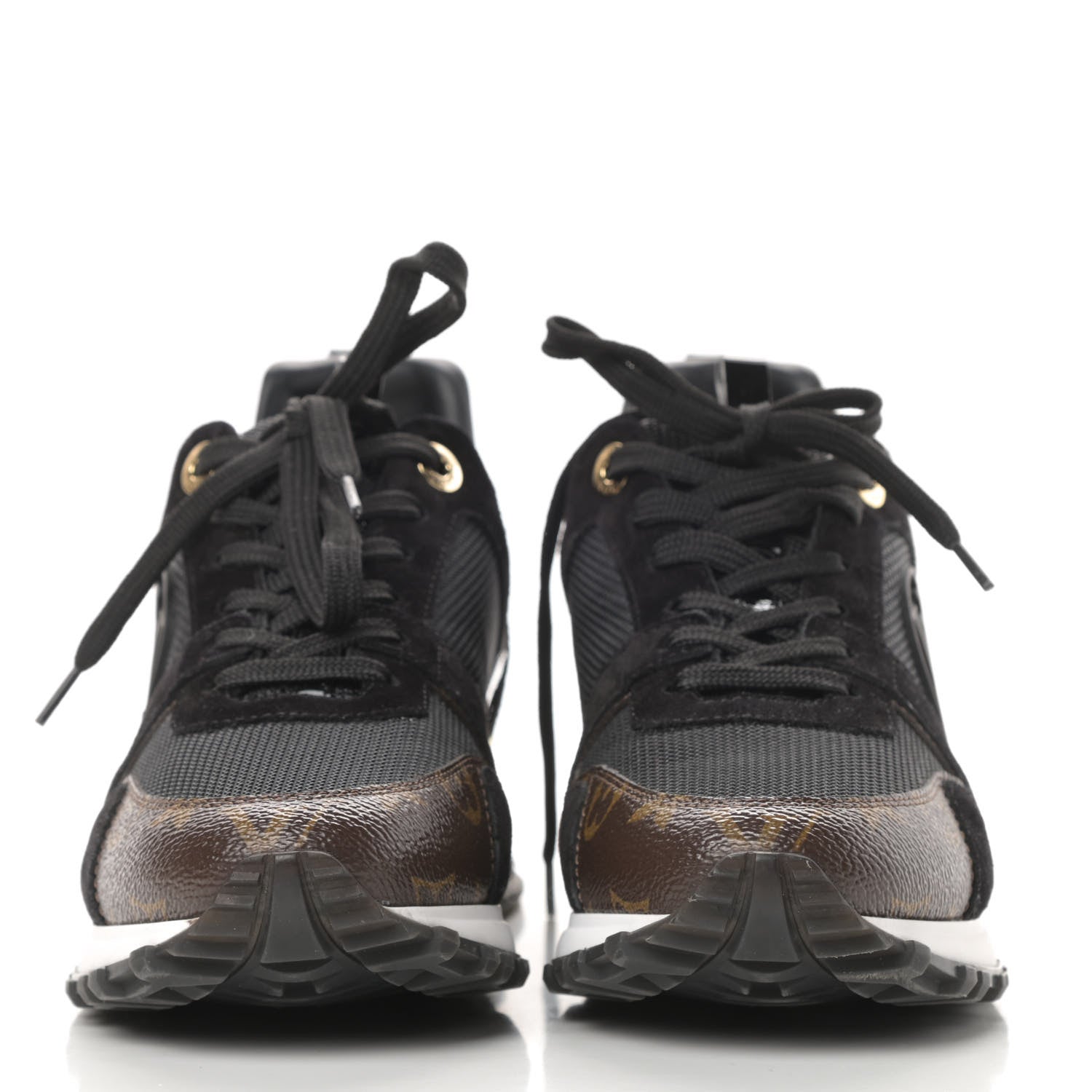 Louis Vuitton Suede Monogram Run Away Sneakers 37.5 Black 2 of 7