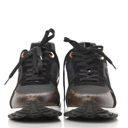 Louis Vuitton Suede Monogram Run Away Sneakers 37.5 Black 2 of 7