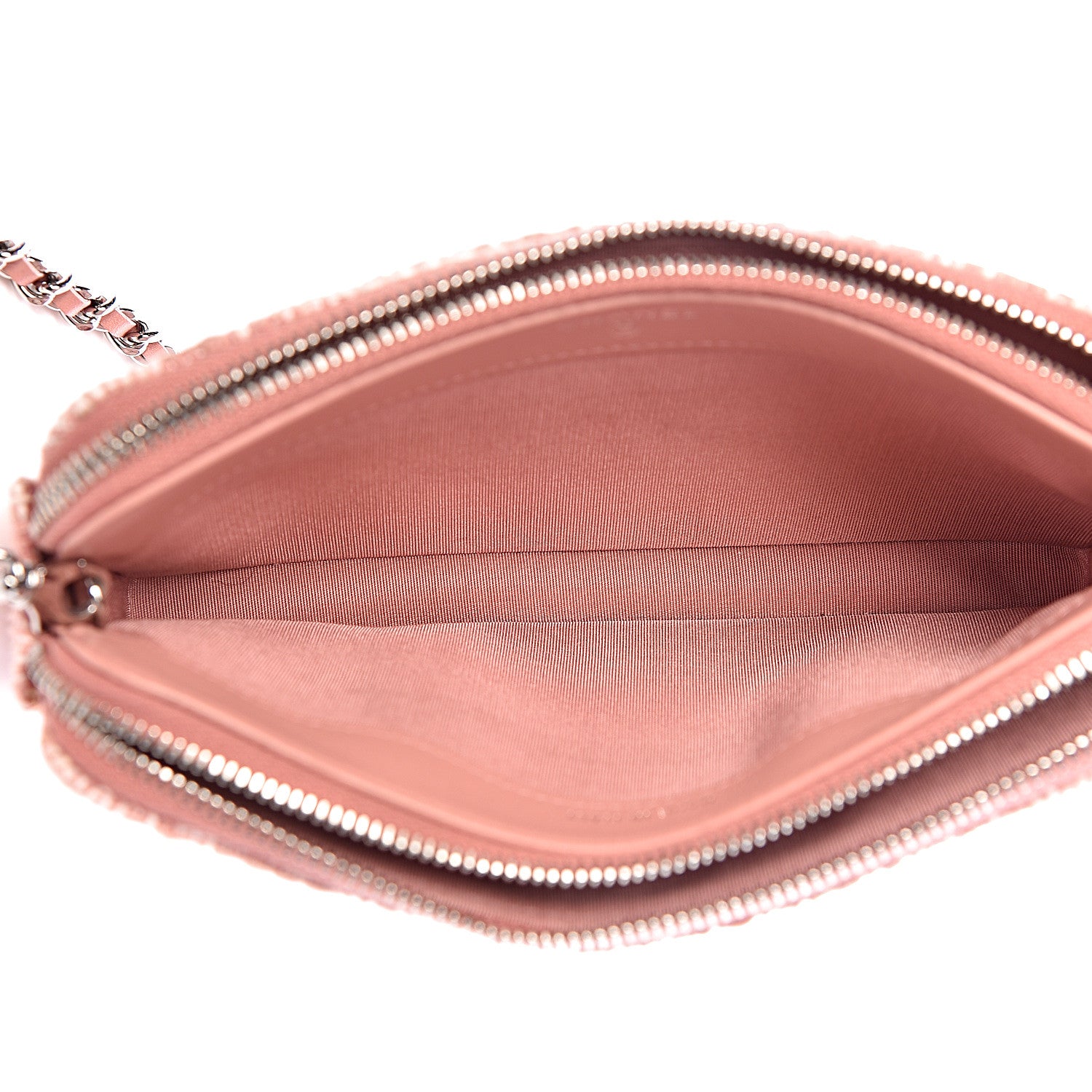 Chanel Canvas Small Deauville Clutch With Chain Pink 9 of 13