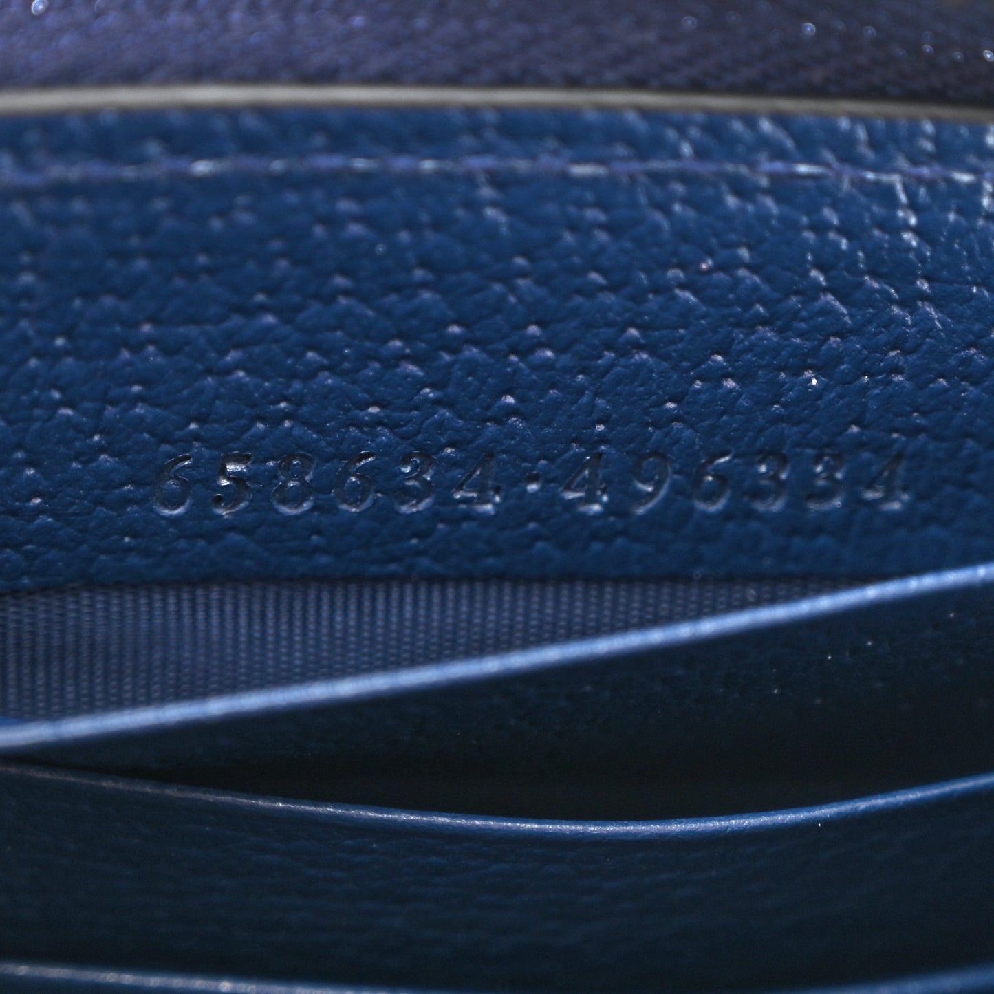 Wonka Grain Calfskin Diana Continental Wallet Blue