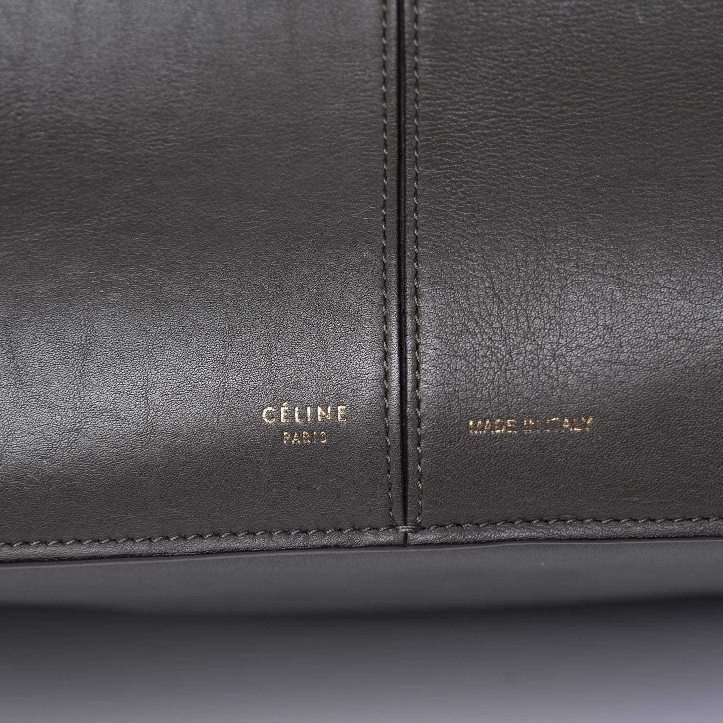 Supple Natural Calfskin Vertical Tri-Fold Bag Stone