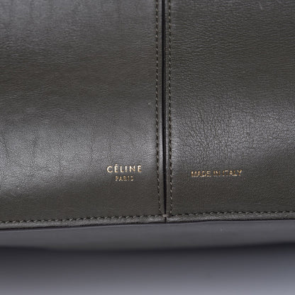 Celine Supple Natural Calfskin Vertical Tri-Fold Bag Stone 6 of 13