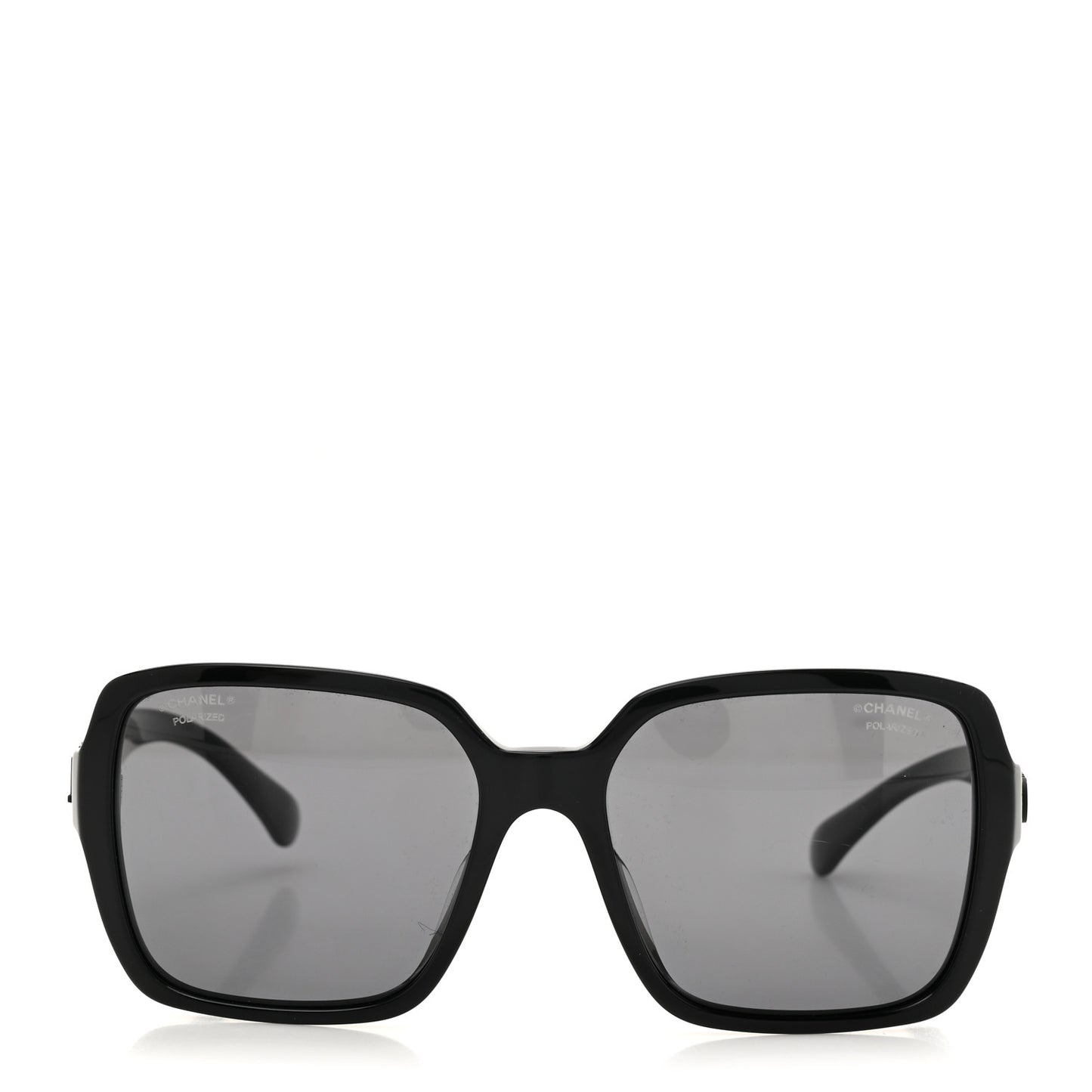 Acetate Polarized Square Sunglasses 5408 Black