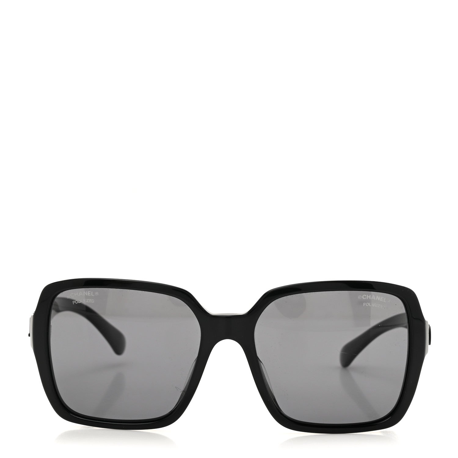 Chanel Acetate Polarized Square Sunglasses 5408 Black 2 of 8