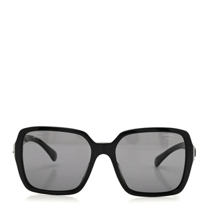 Chanel Acetate Polarized Square Sunglasses 5408 Black 2 of 8