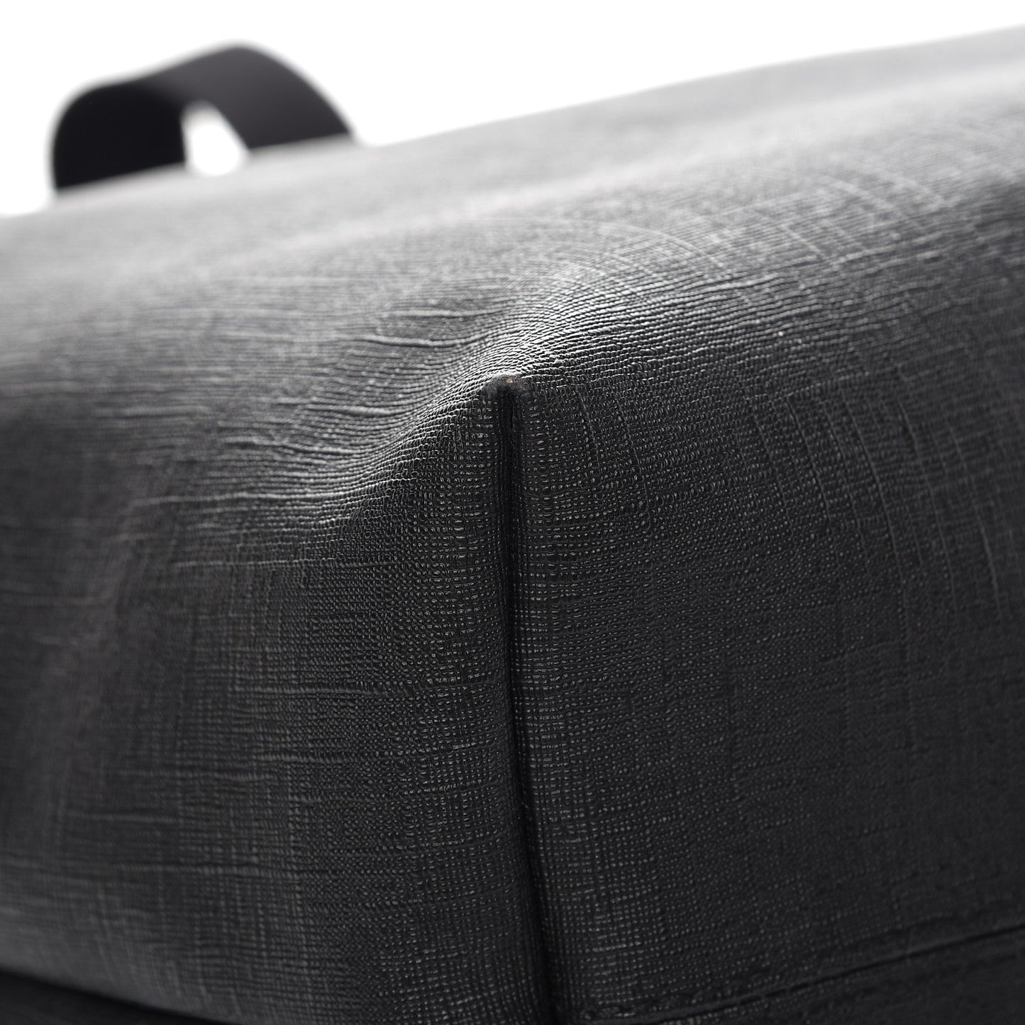 Coated Canvas Large Logo Tote Black