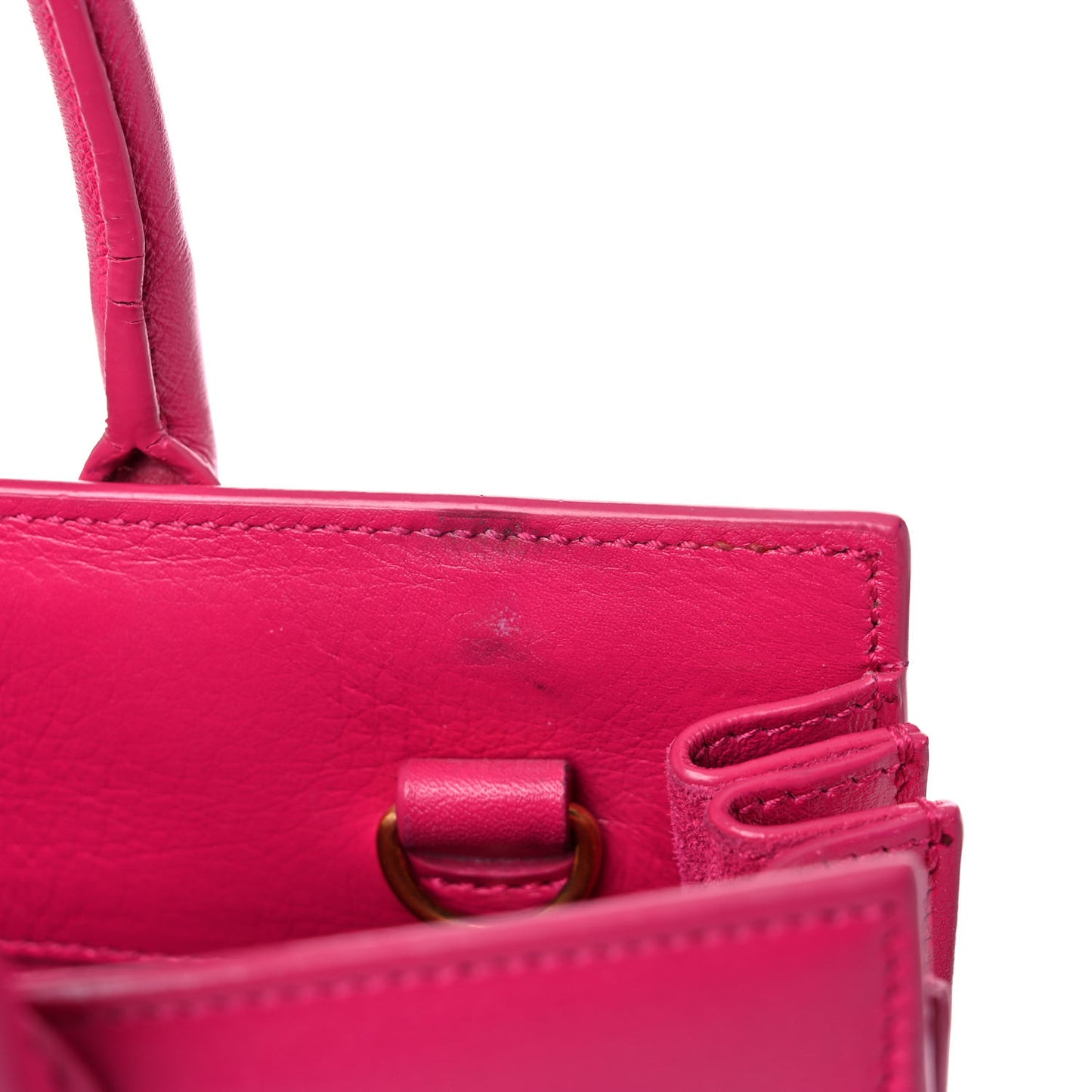 Calfskin Nano Sac De Jour Lipstick Fuchsia