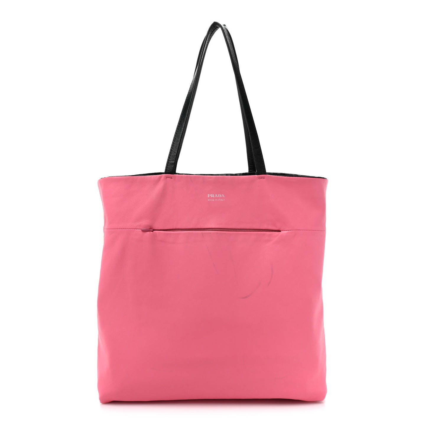 Nappa Antique Reversible Tote Black Pink