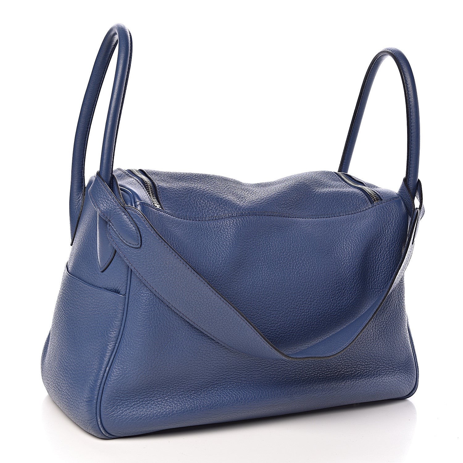 Hermes Taurillon Clemence Lindy 34 Bleu Brighton 3 of 12
