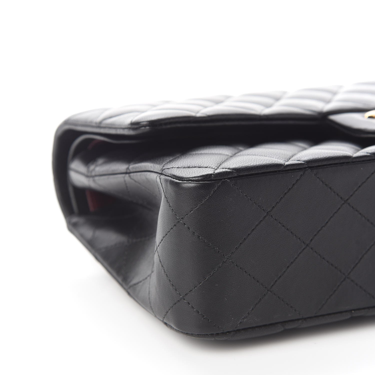 Chanel Lambskin Quilted Medium Double Flap Black 8 of 10
