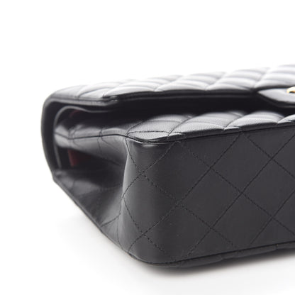 Chanel Lambskin Quilted Medium Double Flap Black 8 of 10