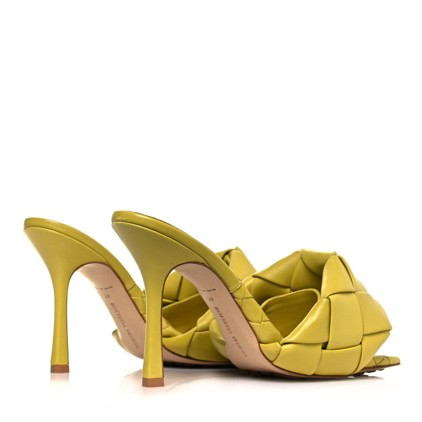Nappa Maxi Intrecciato Lido 90mm Mule Sandals 41 Acid