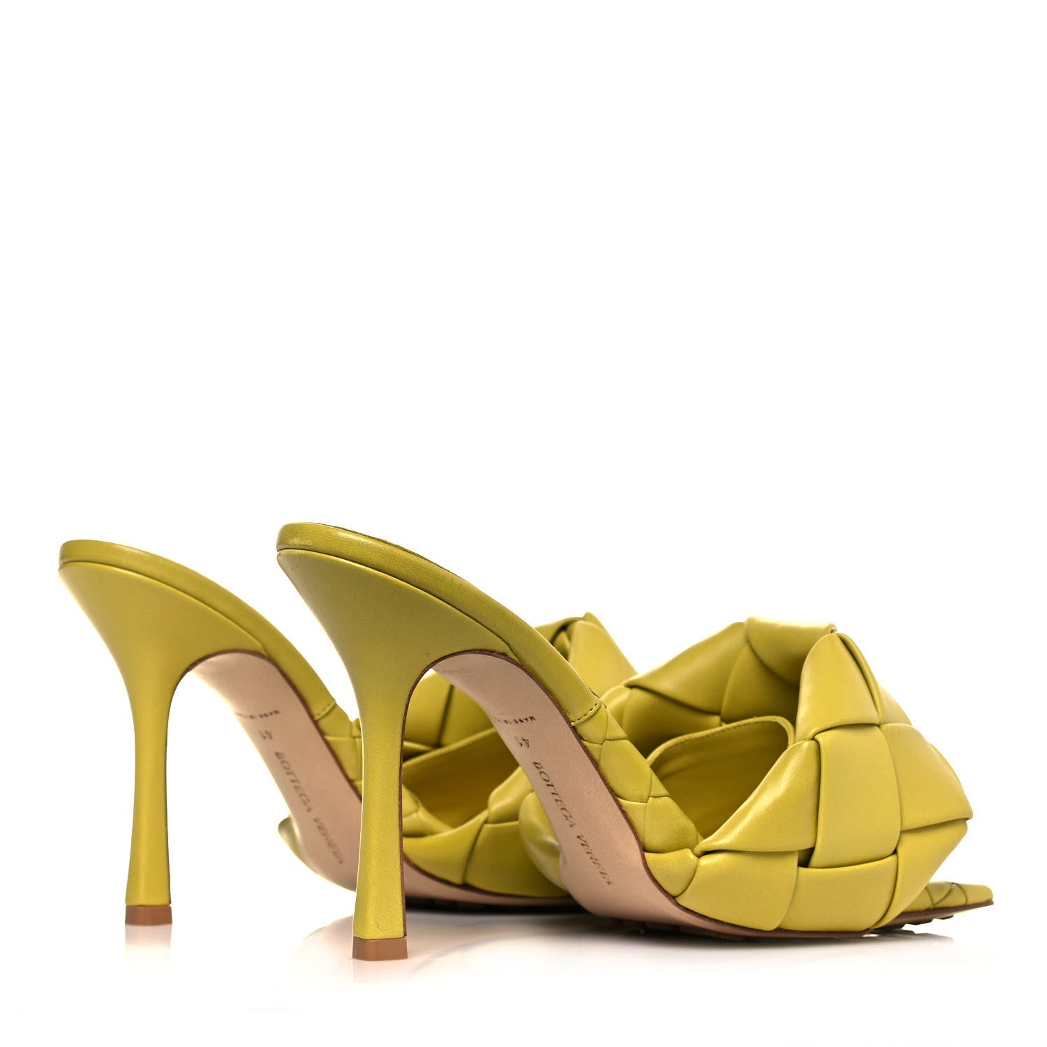 Bottega Veneta Nappa Maxi Intrecciato Lido 90mm Mule Sandals 41 Acid 4 of 8